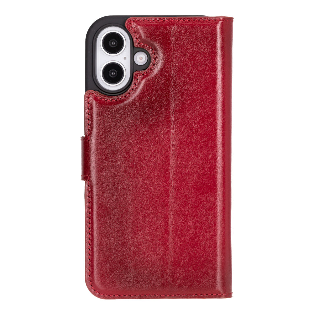 Magic iPhone 16 Genuine Leather Detachable Wallet Case