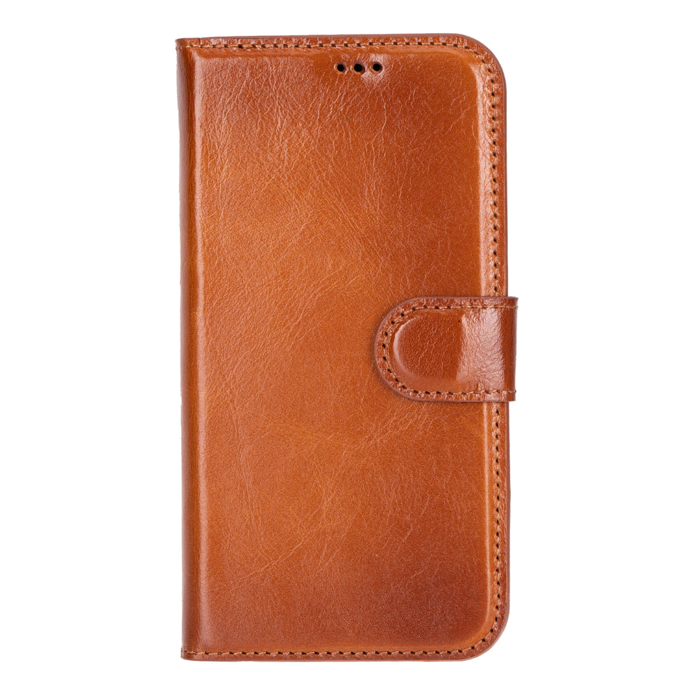 Magic iPhone 16 Pro Genuine Leather Detachable Wallet Case