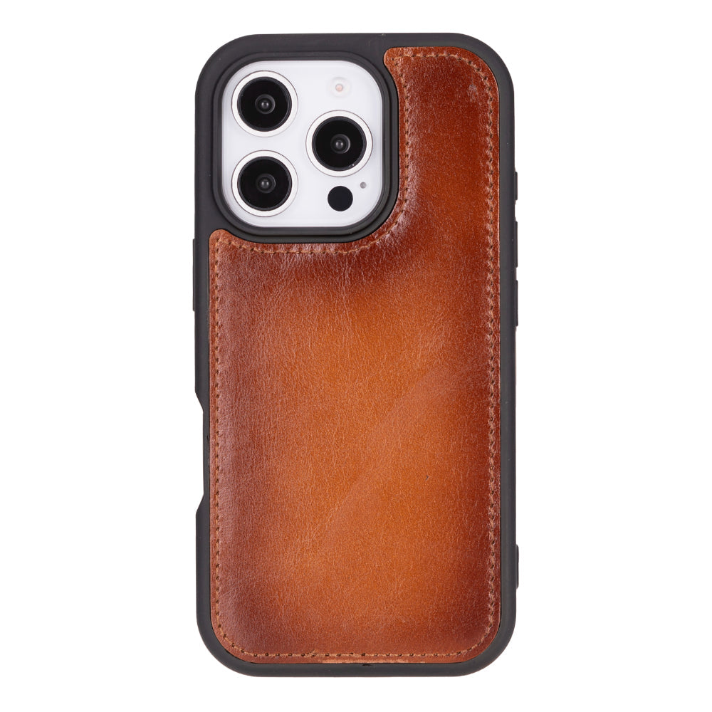 Magic iPhone 16 Pro Genuine Leather Detachable Wallet Case