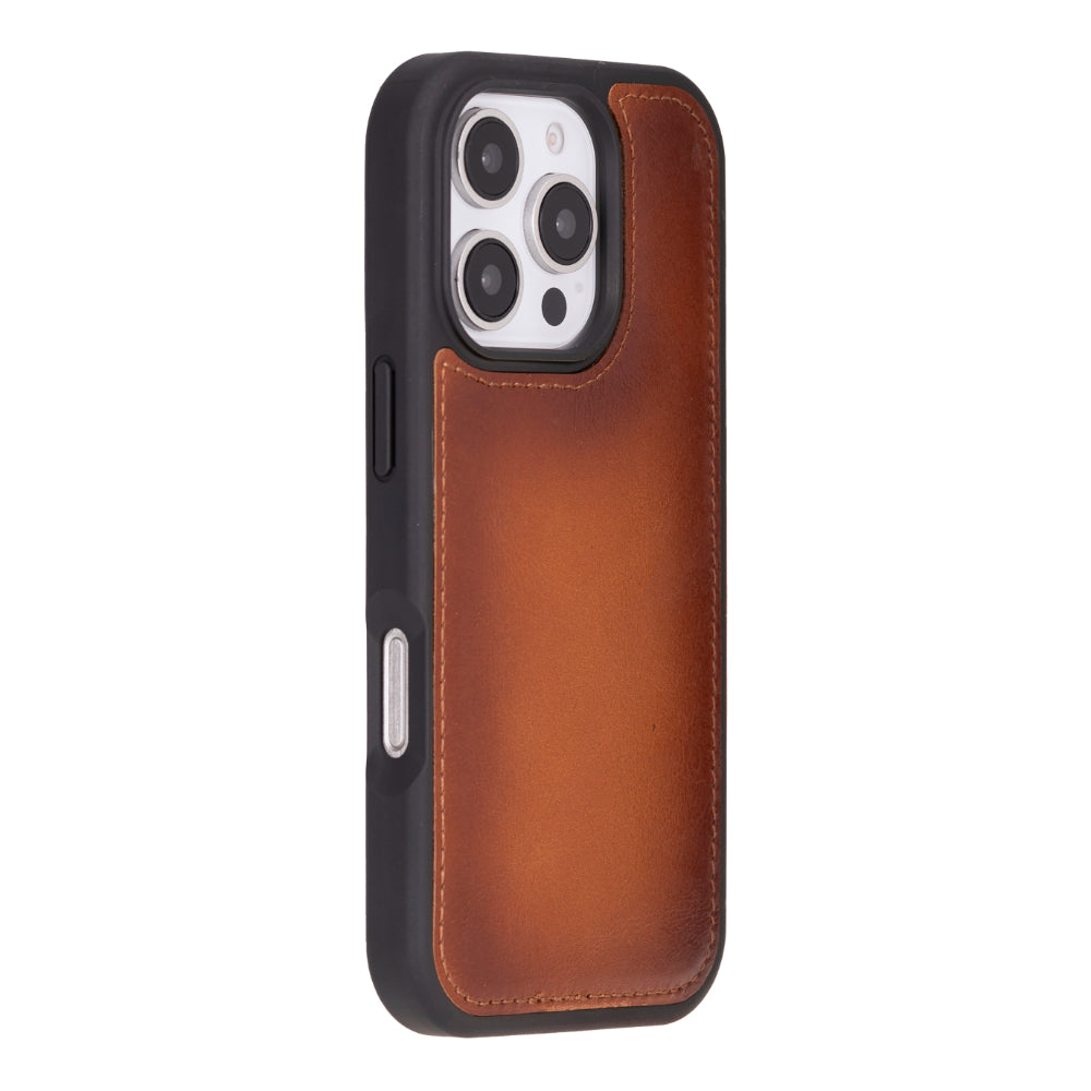 Magic iPhone 16 Pro Genuine Leather Detachable Wallet Case