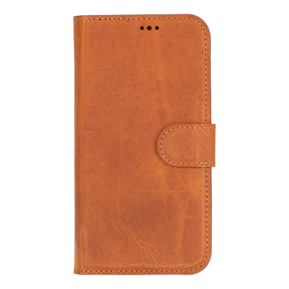 Magic iPhone 16 Pro Max Genuine Leather Detachable Wallet Case