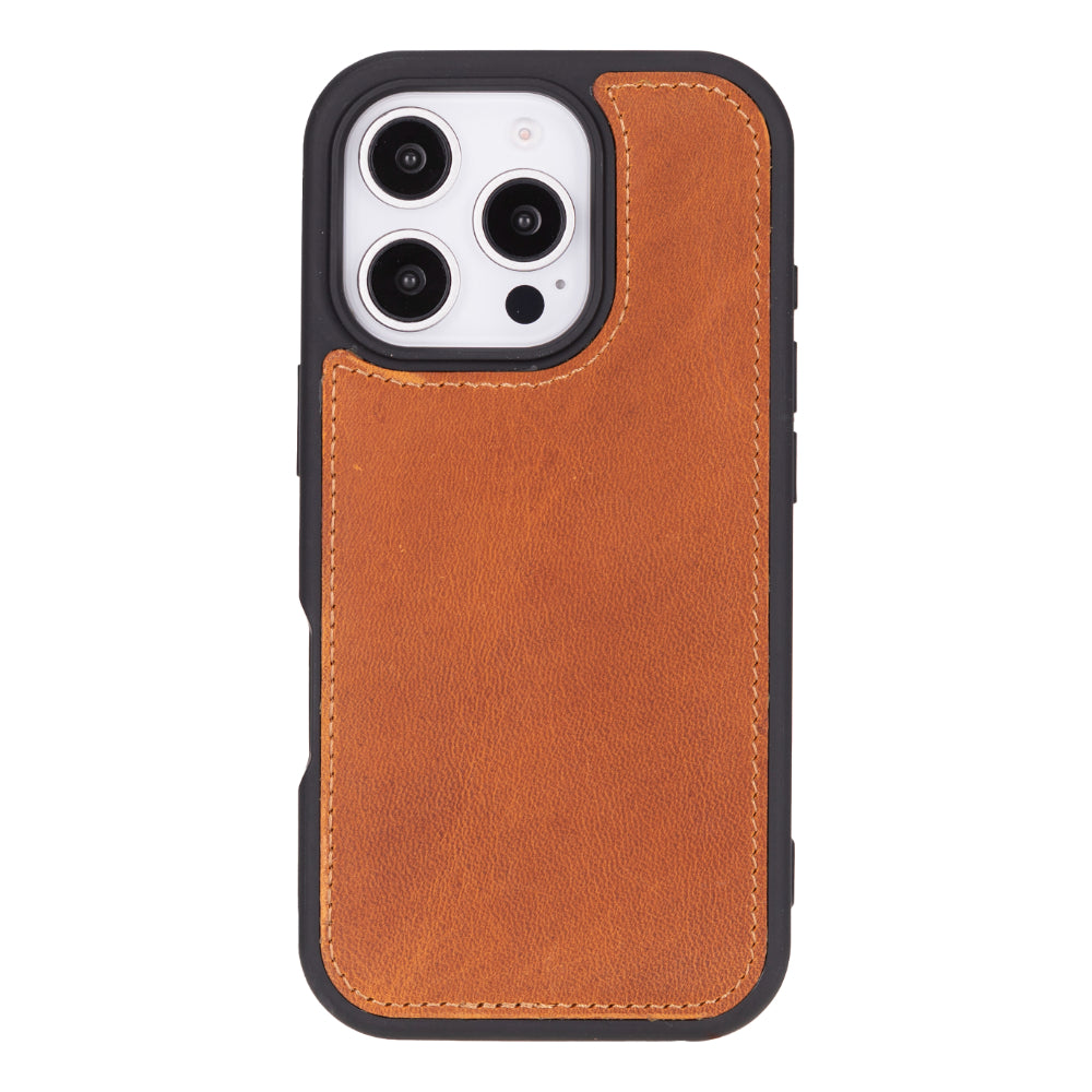 Magic iPhone 16 Pro Genuine Leather Detachable Wallet Case