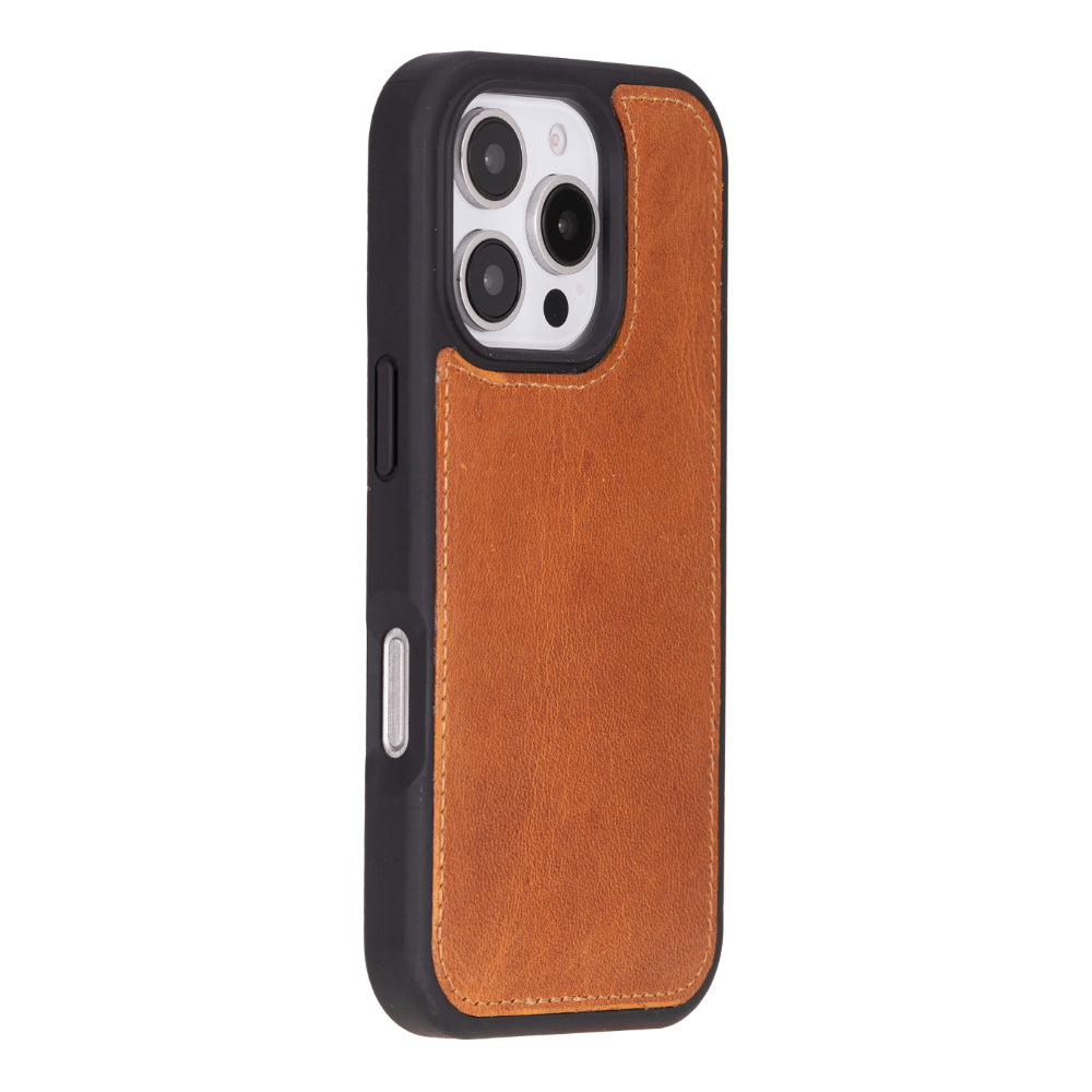 Magic iPhone 16 Pro Genuine Leather Detachable Wallet Case