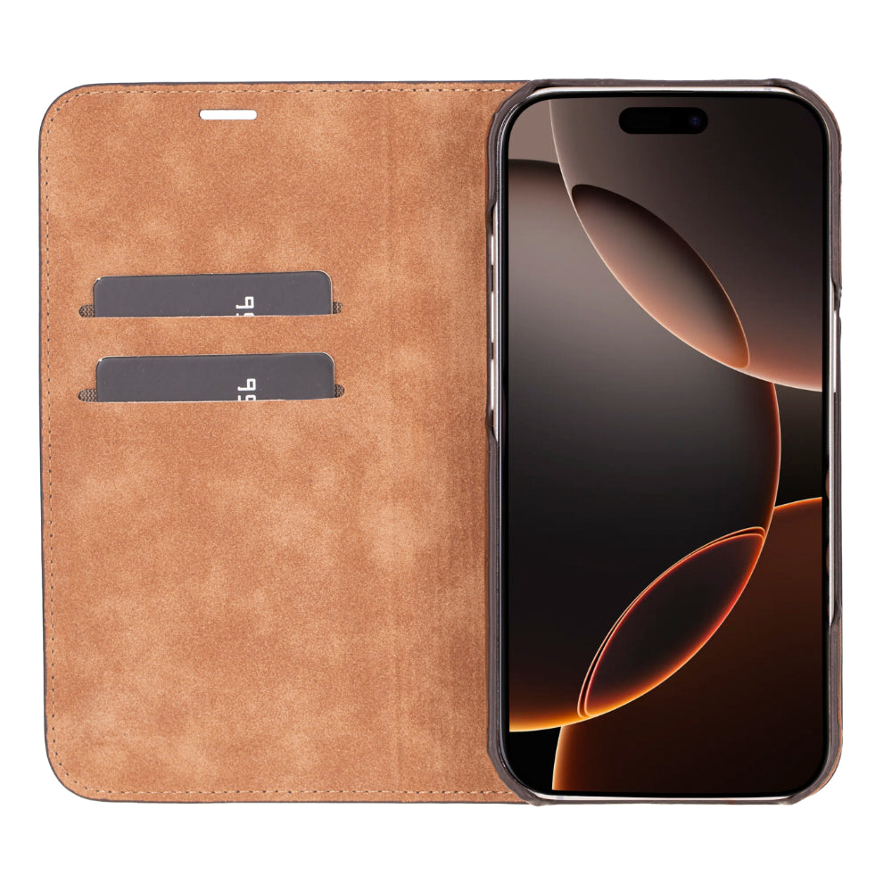 Sonat Genuine Leather iPhone 16 Pro Folio Case