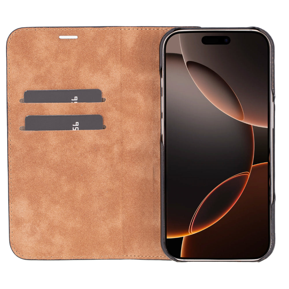 Sonat Genuine Leather iPhone 16 Pro Folio Case