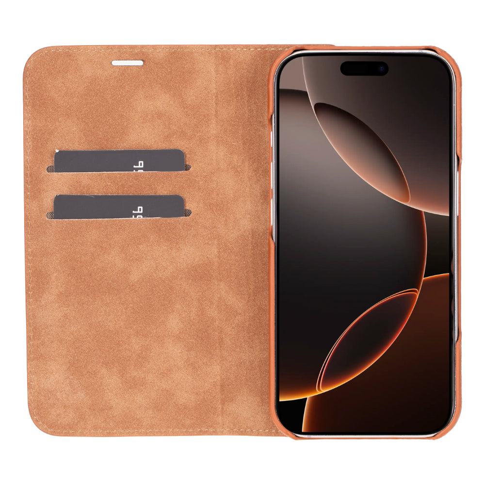 Sonat Genuine Leather iPhone 16 Pro Folio Case