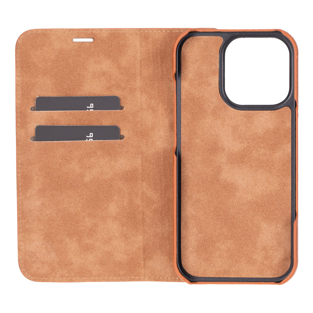 Sonat Genuine Leather iPhone 16 Pro Folio Case