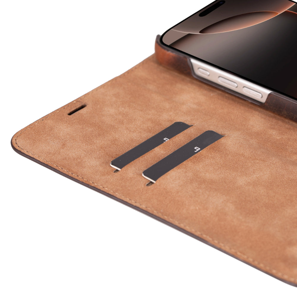 Sonat Genuine Leather iPhone 16 Pro Max Folio Case