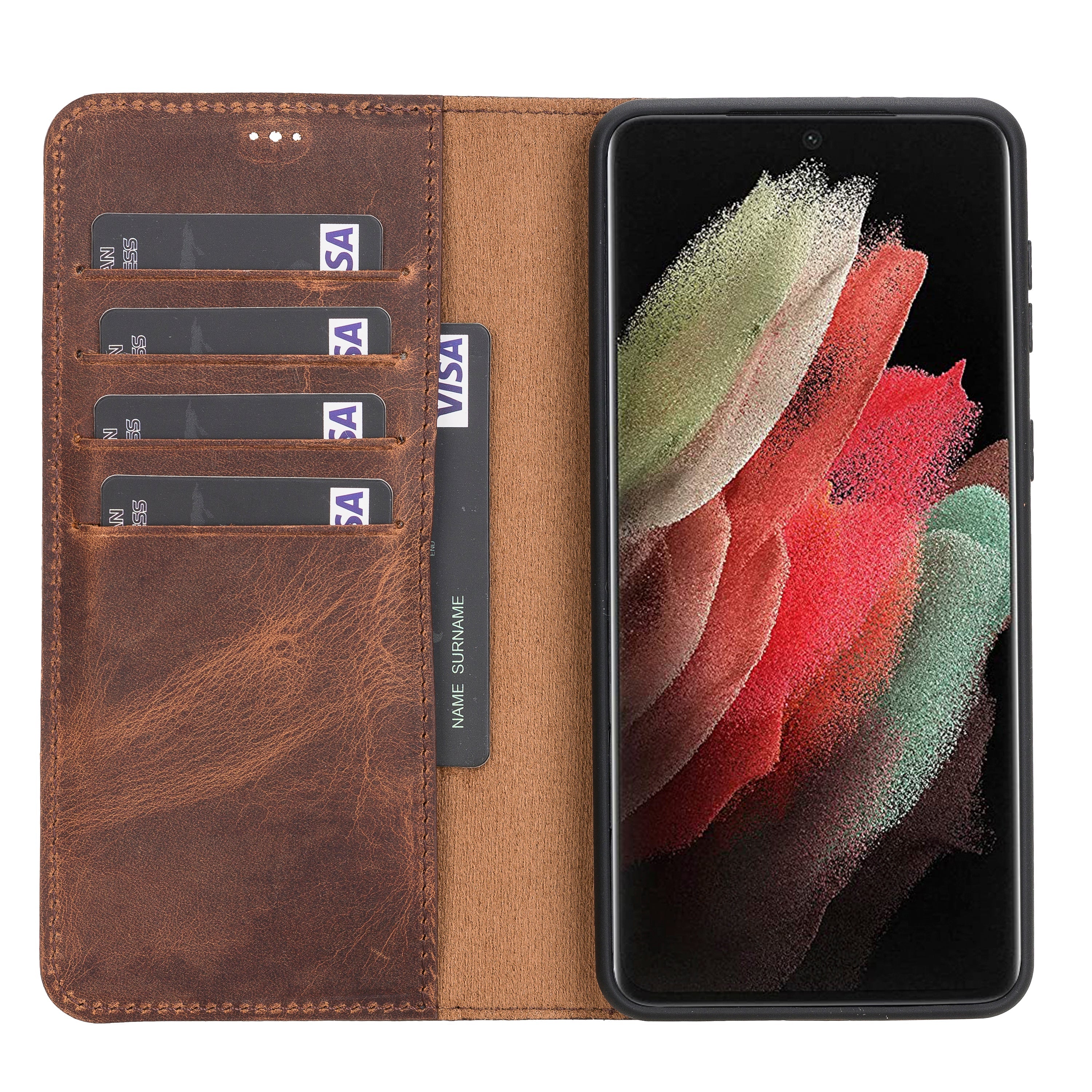 Samsung Galaxy S21 Series Leather Wallet Cases RFID - MW