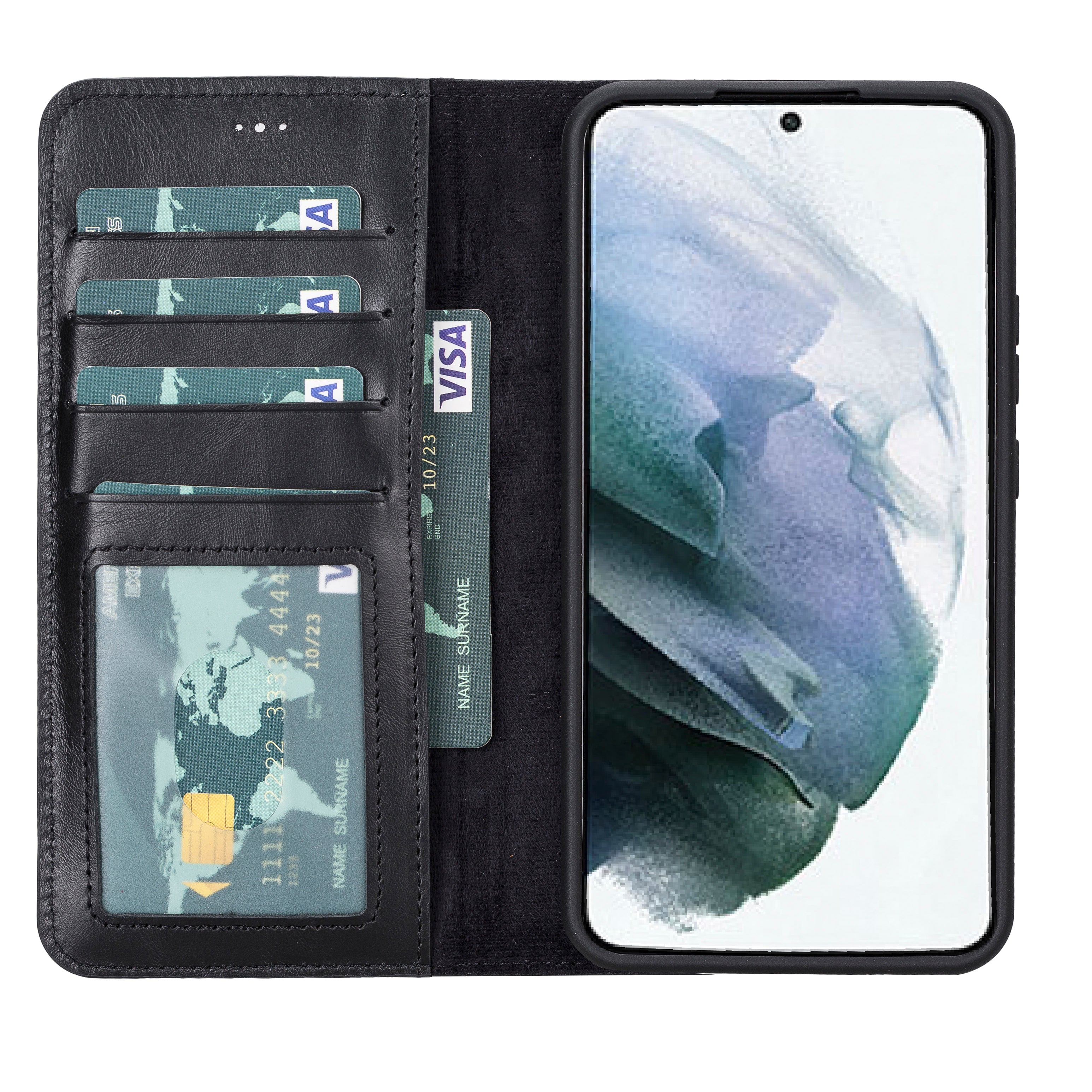 Samsung Galaxy S22 Series Leather Wallet Cases RFID - MW