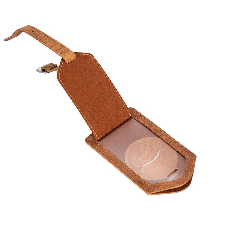 Airconrad Genuine Leather Luggage Tag