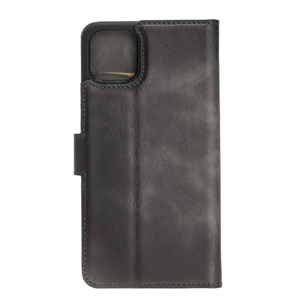 Magic iPhone 11 Series Detachable Genuine Leather Wallet Case - MW