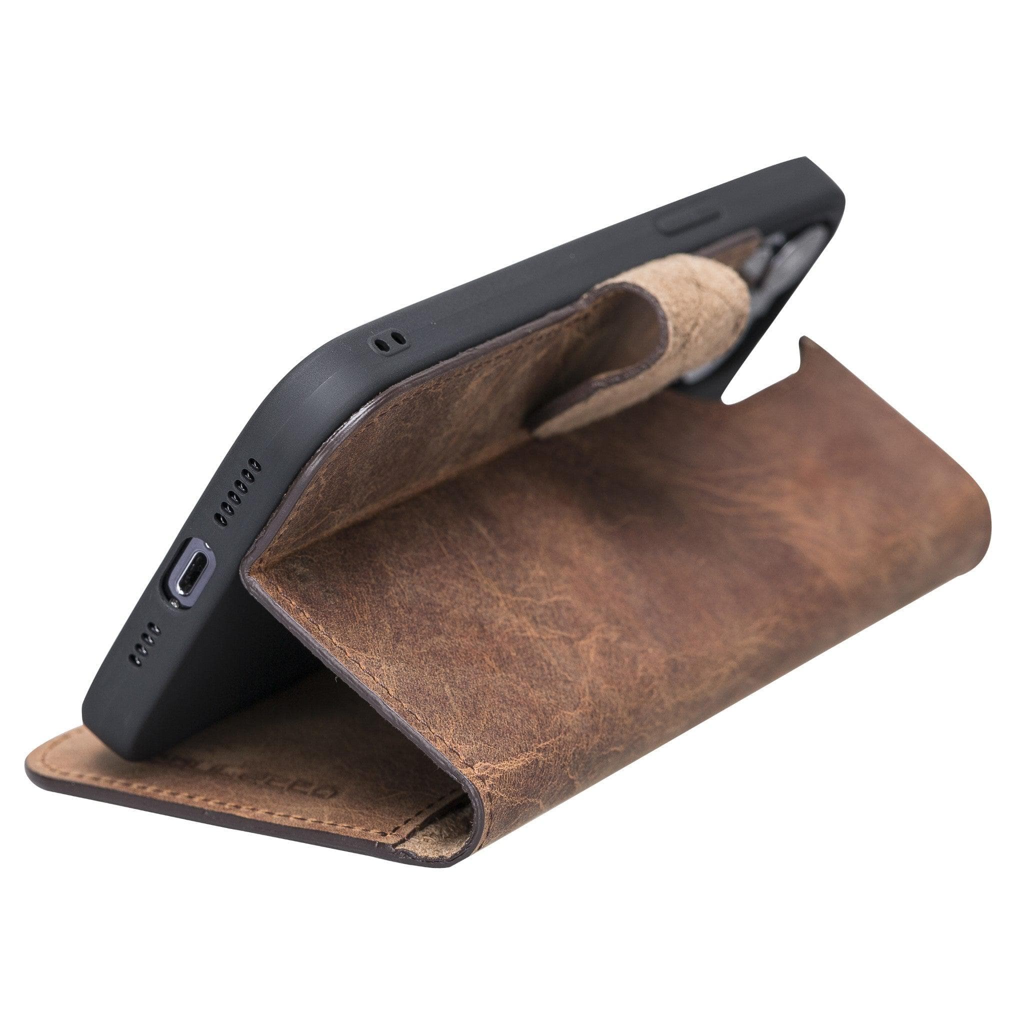 Wallet Case iPhone 13 Series Non-Detachable Genuine Leather Wallet Case - WC