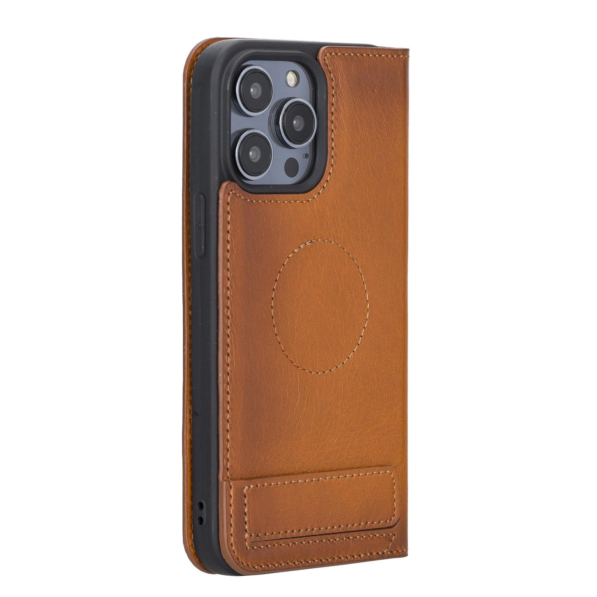 Brookscase Base iPhone 14 Series Genuine Leather Slim Wallet Case