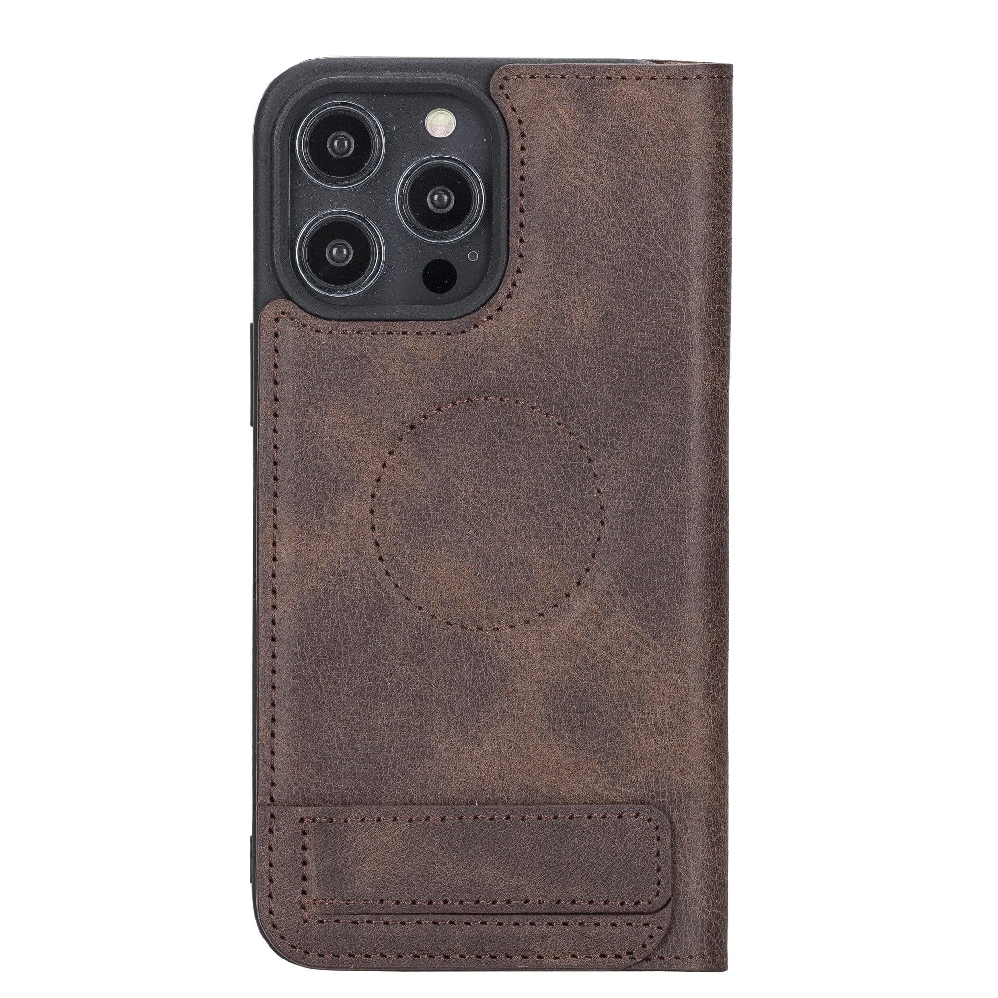 Brookscase Base iPhone 14 Series Genuine Leather Slim Wallet Case