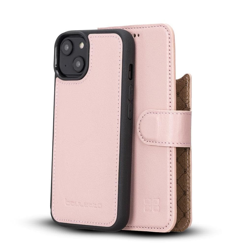 Magic iPhone 14 Series Detachable Colorful Genuine Leather Wallet Case