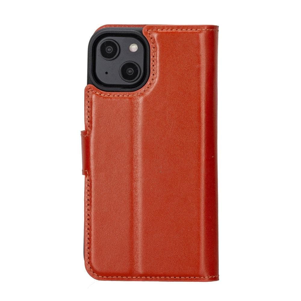 Magic iPhone 14 Series Detachable Colorful Genuine Leather Wallet Case