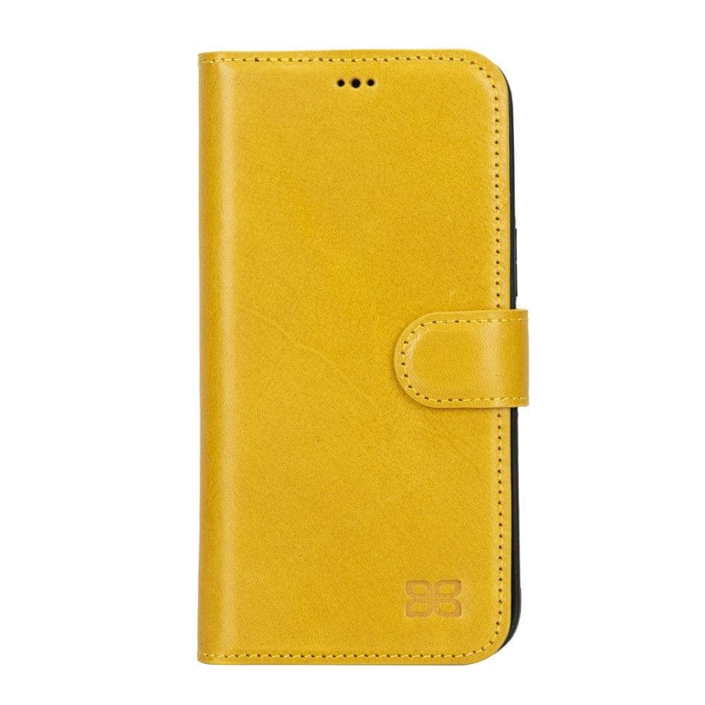 Magic iPhone 14 Series Detachable Colorful Genuine Leather Wallet Case