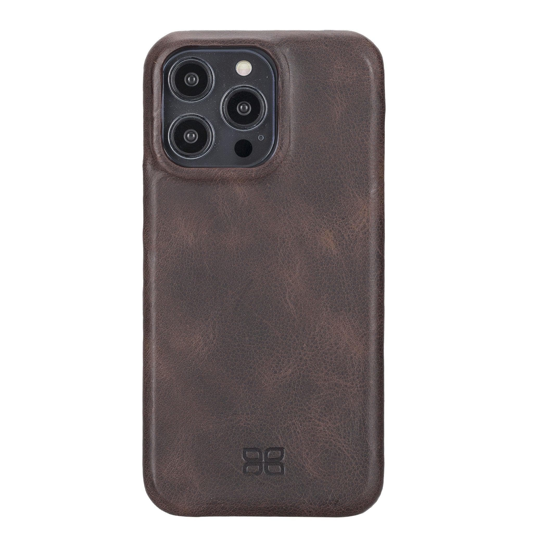 F360 iPhone 14 Series Full Genuine Leather Back Cover