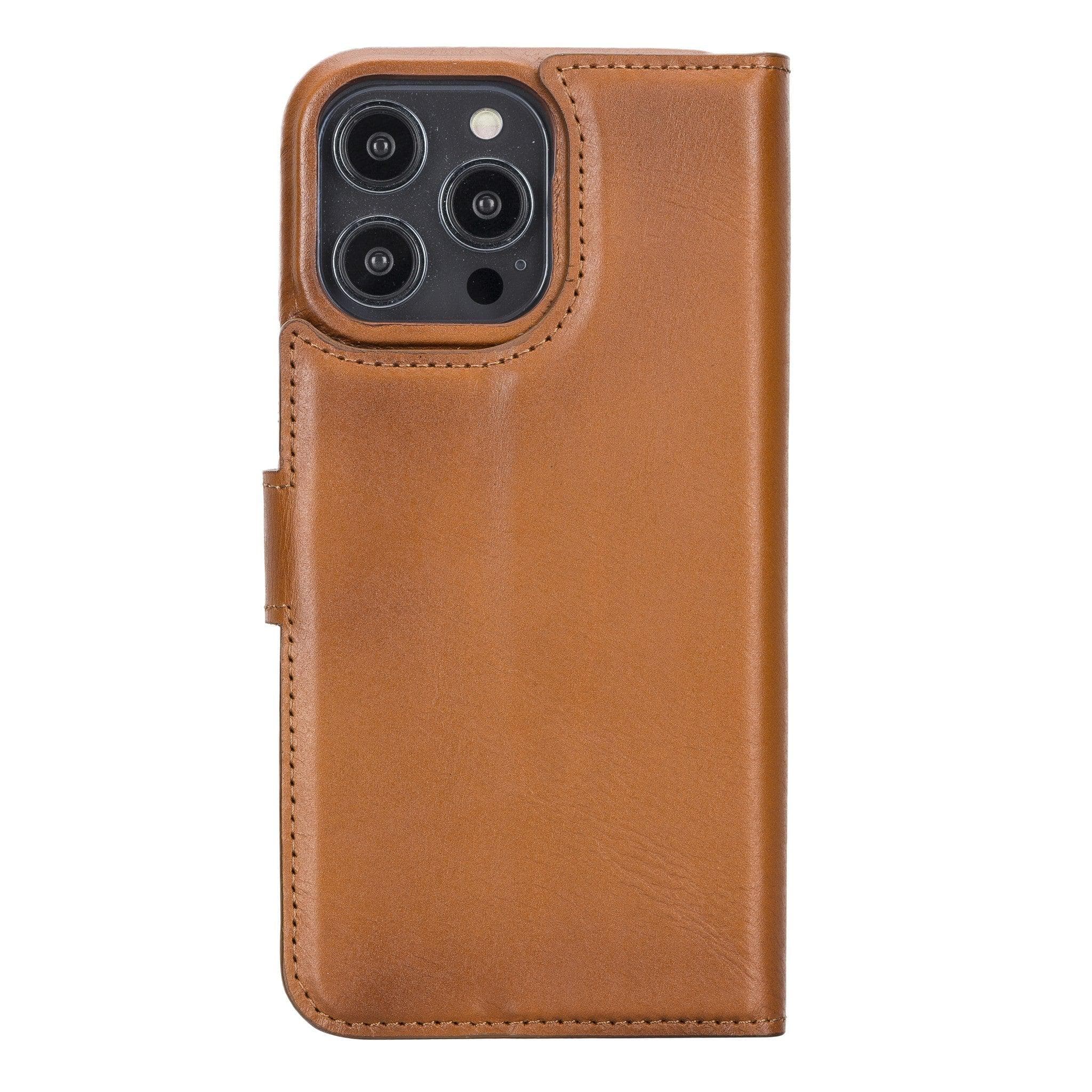 F360 Magic Wallet iPhone 14 Series Genuine Leather Detachable Wallet Case