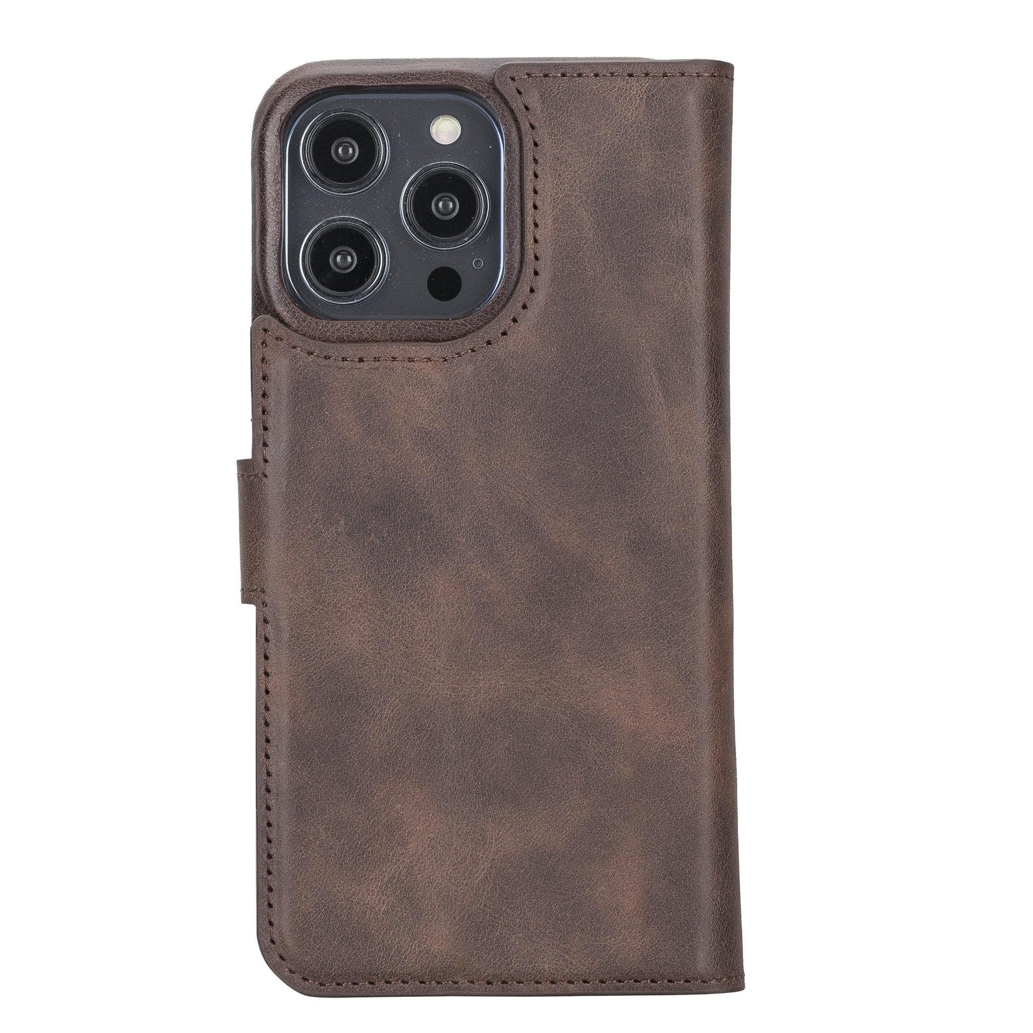 F360 Magic Wallet iPhone 14 Series Genuine Leather Detachable Wallet Case