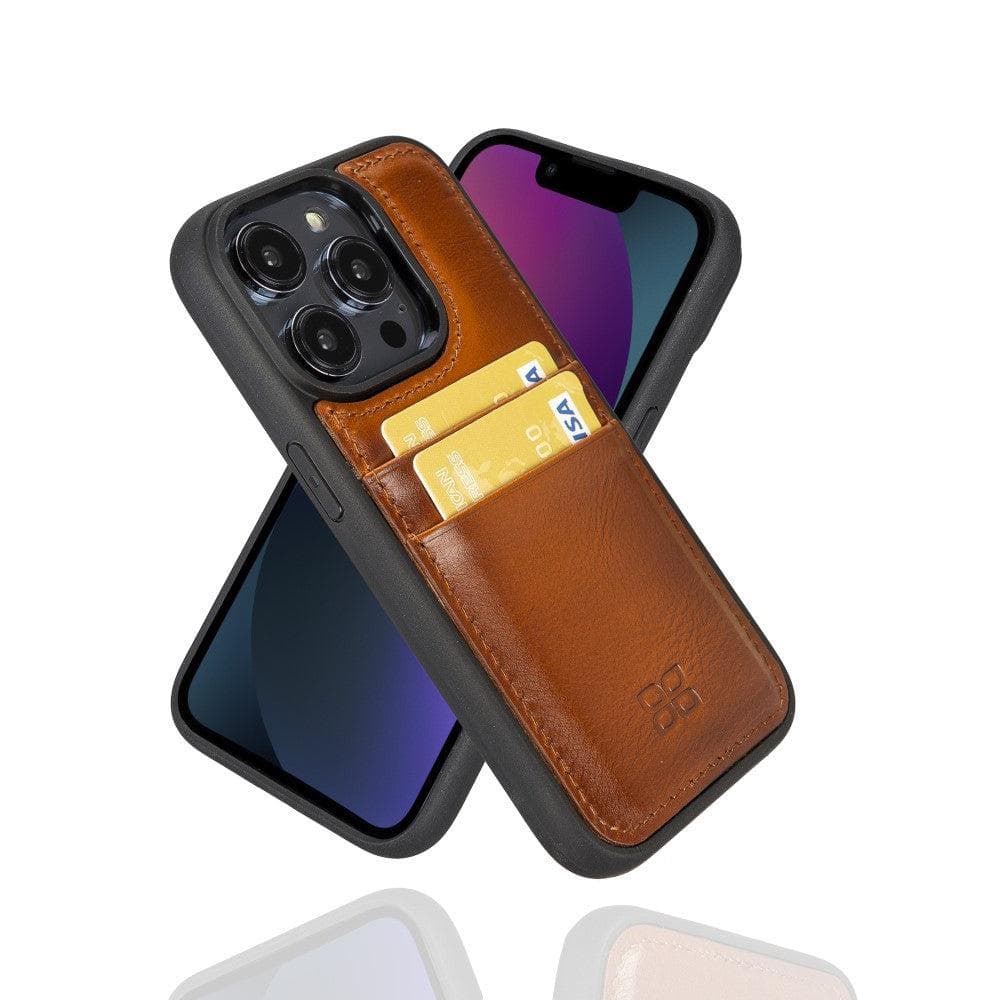 Flex Cover Leather iPhone 14 Pro Case with Card Holder