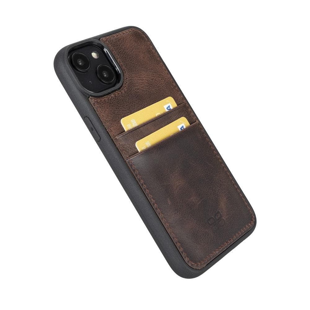 Flex Cover Card Holder iPhone 14 Series Genuine Leather Back Cover