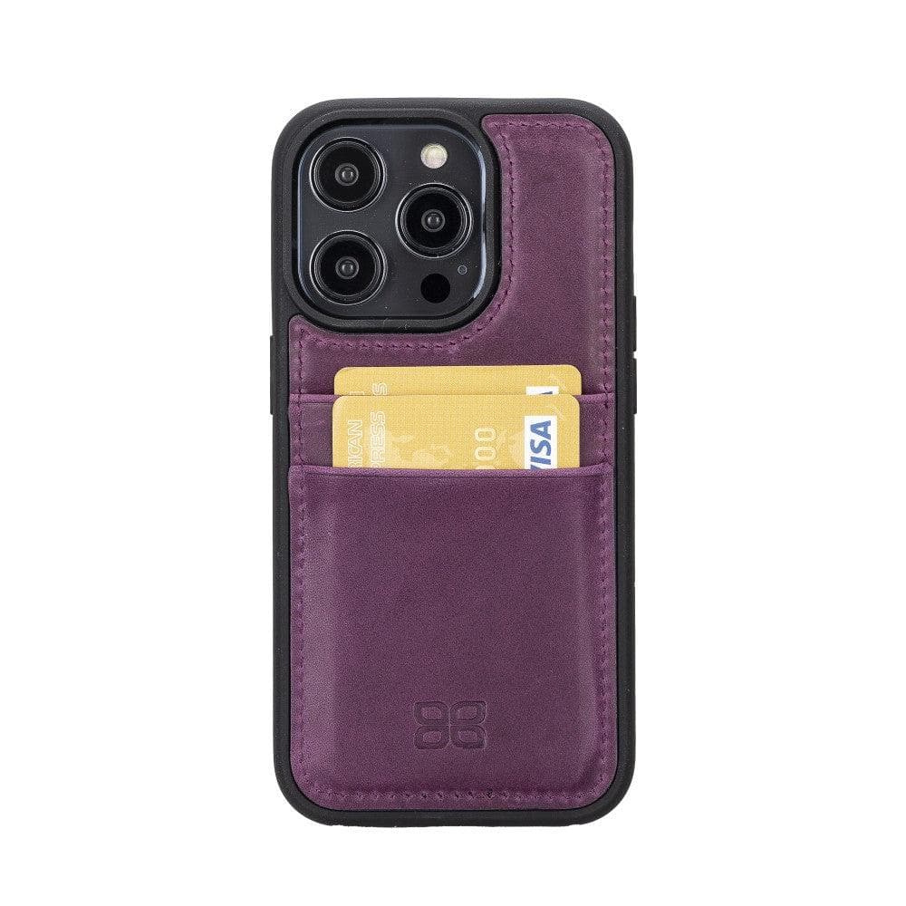 Flex Cover Card Holder iPhone 14 Series Genuine Leather Back Cover