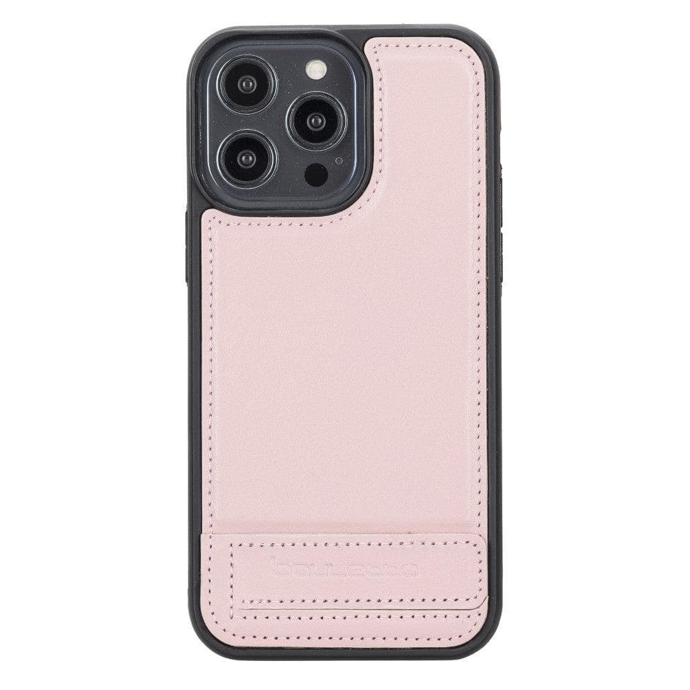 Flex Base iPhone 14 Series Genuine Leather Back Cover with Stand