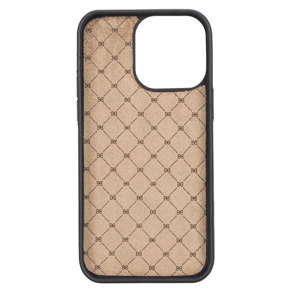 Flex Base iPhone 14 Series Genuine Leather Back Cover with Stand