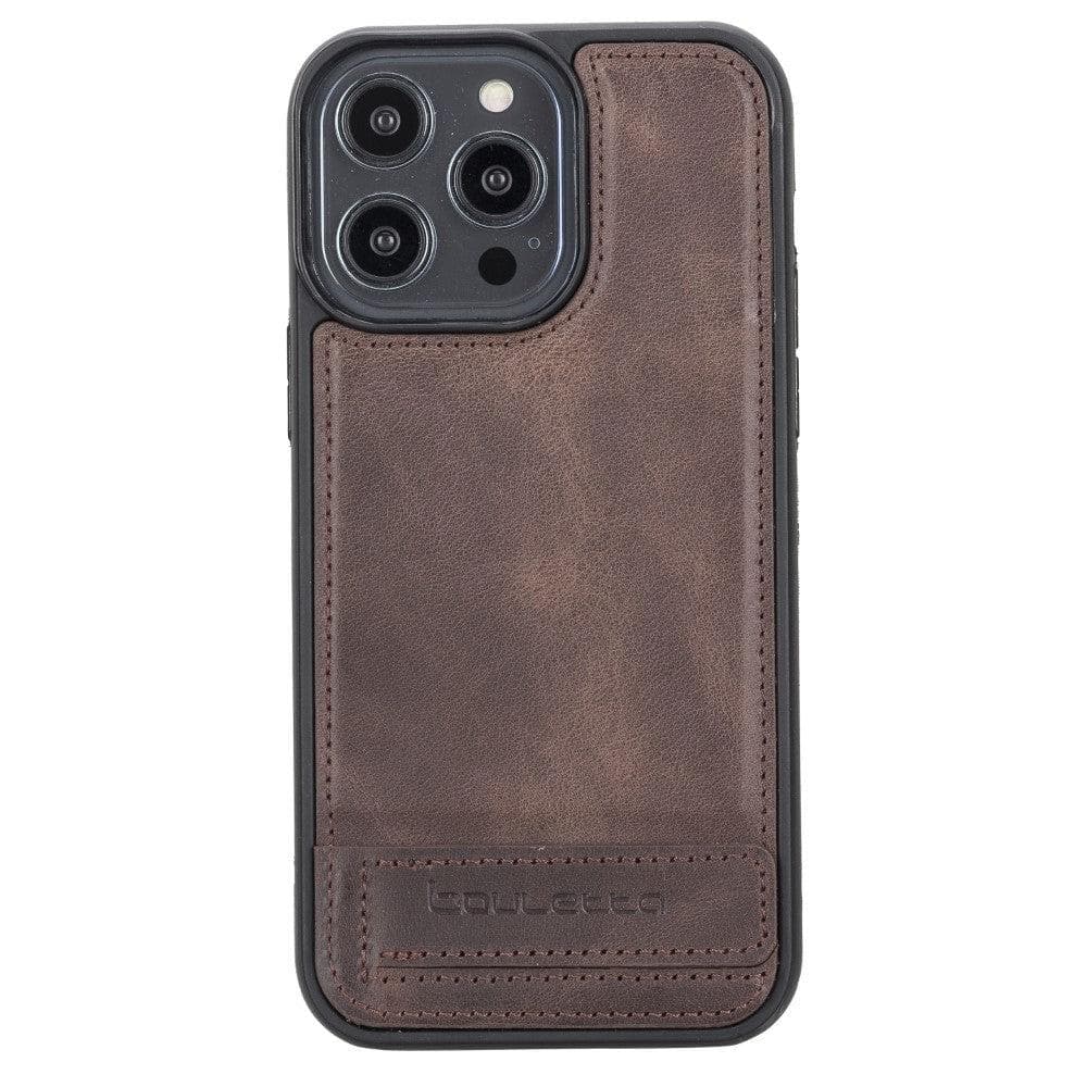 Flex Base iPhone 14 Series Genuine Leather Back Cover with Stand