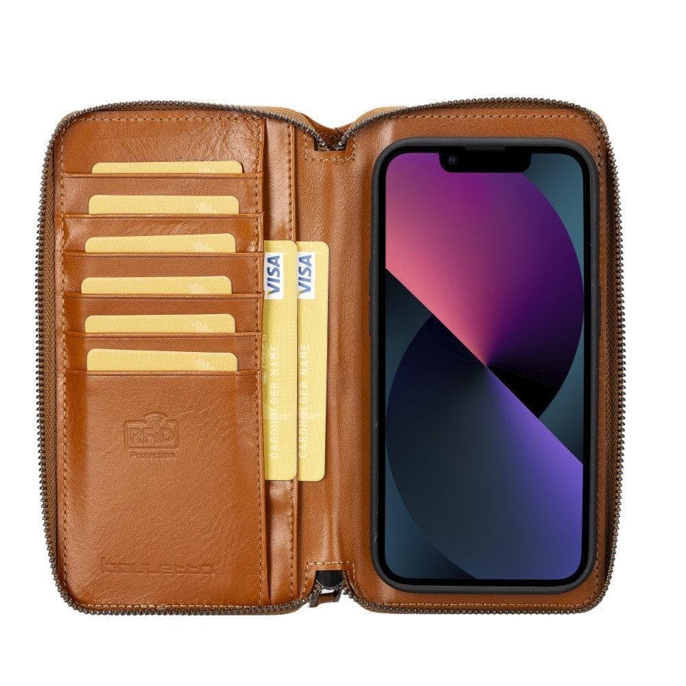 Pouch Magic iPhone 15 Plus Detachable Leather Wallet Case