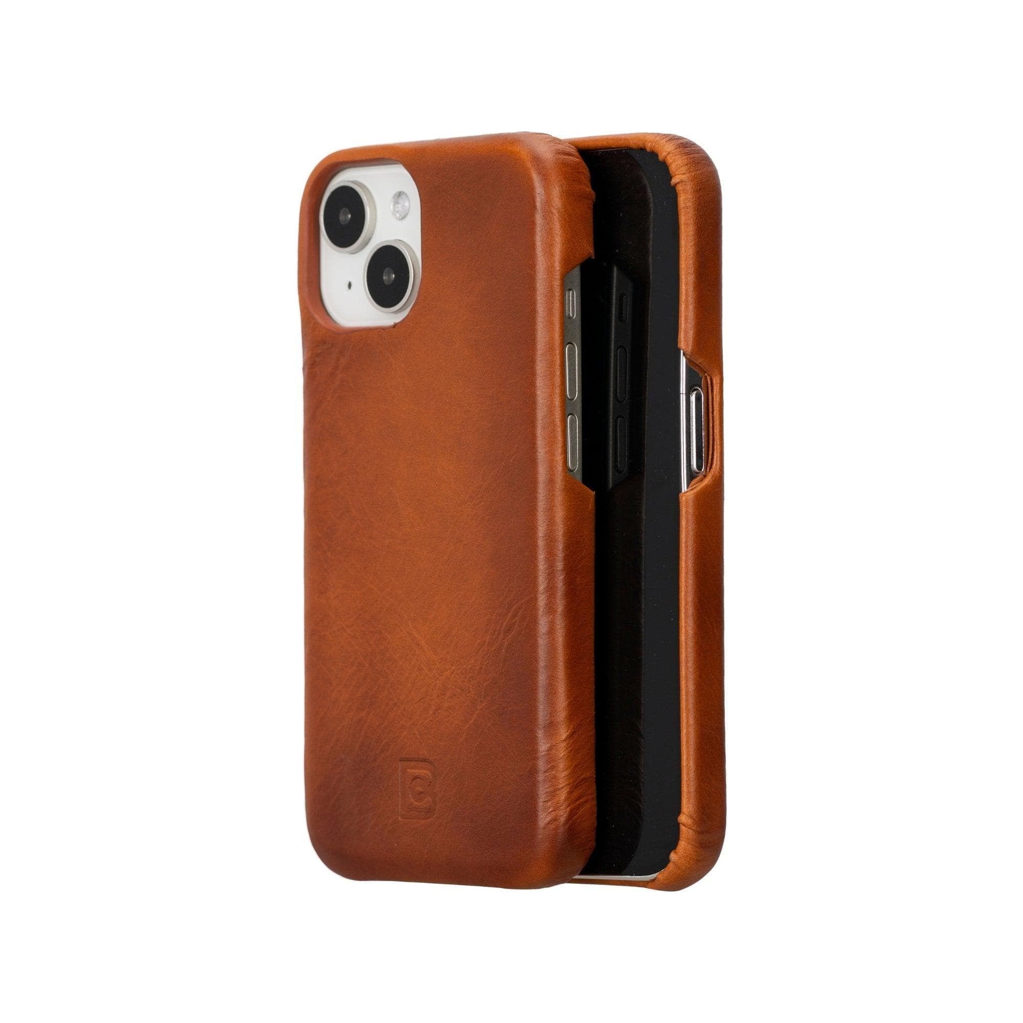 F360 iPhone 15 Series Full Genuine Leather Back Cover