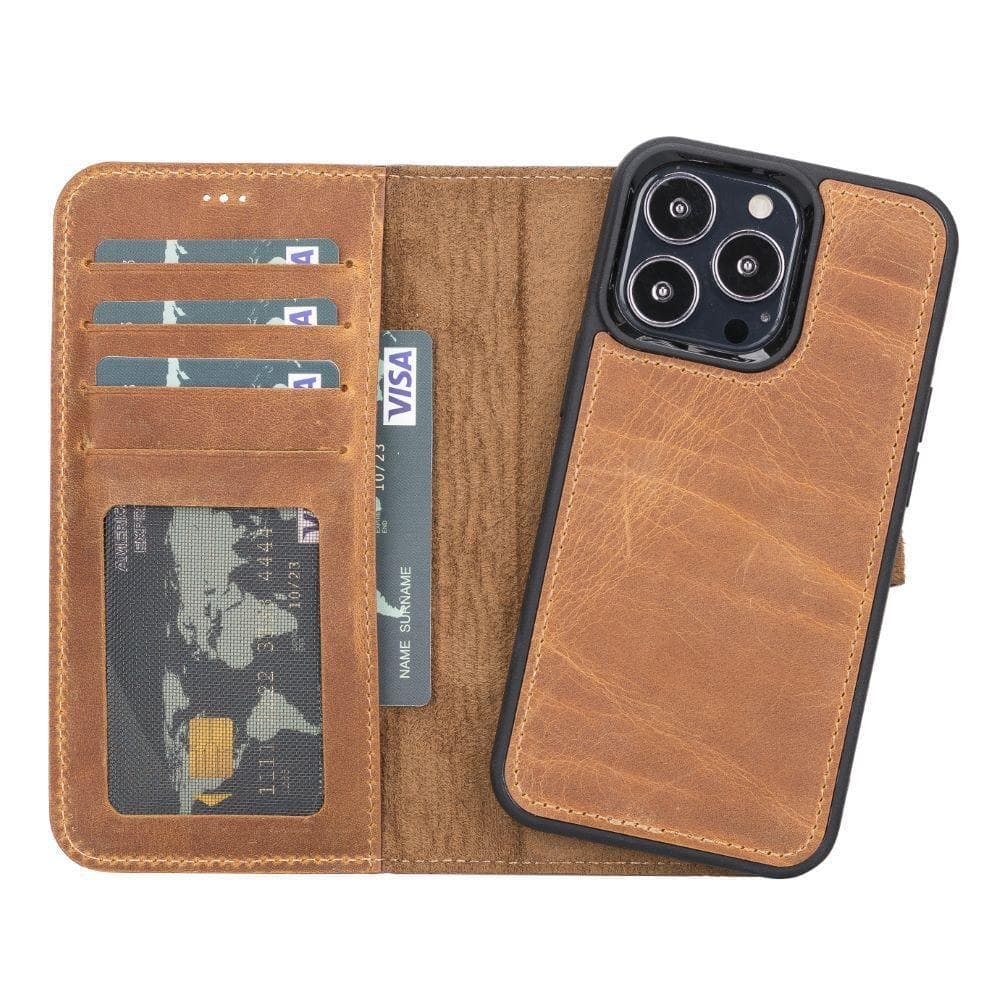 Magic iPhone 13 Series Detachable Genuine Leather Case / MW