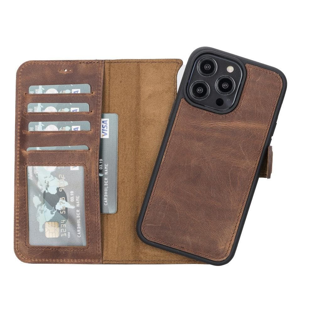 Magic iPhone 14 Series Detachable Genuine Leather Case