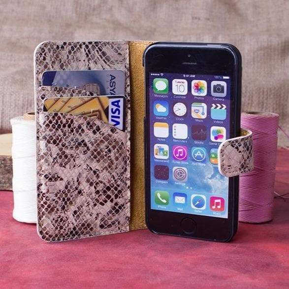 Wallet Case iPhone 5/5S Non-Detachable Genuine Leather Wallet Case - WC