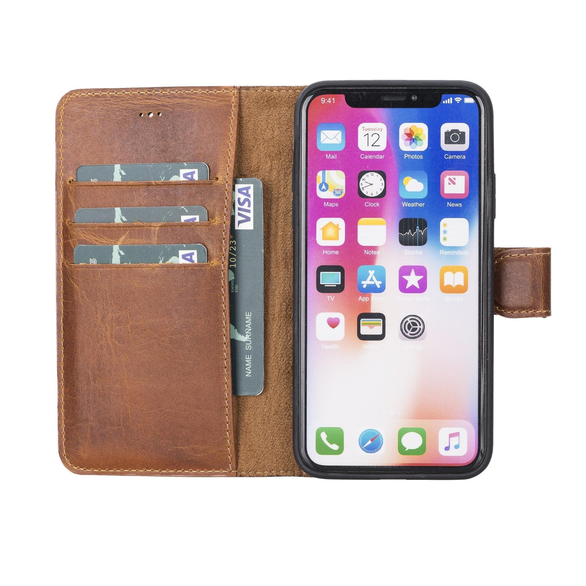 Magic iPhone X Series Detachable Genuine Leather Case / MW