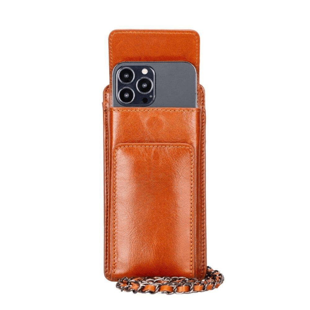 Avjin Genuine Leather Crossbody Bag Compatible with Phones up to 6.9"