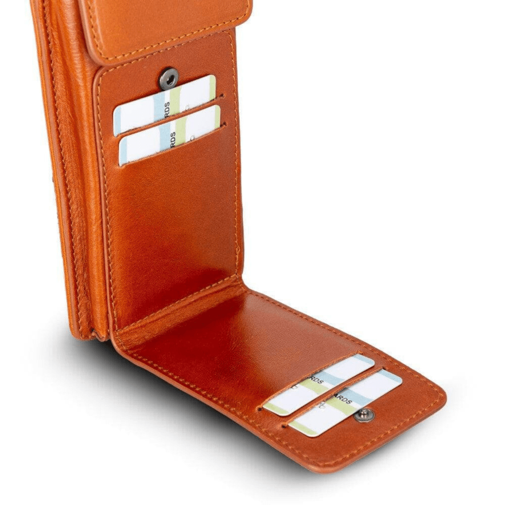 Avjin Genuine Leather Crossbody Bag Compatible with Phones up to 6.9"