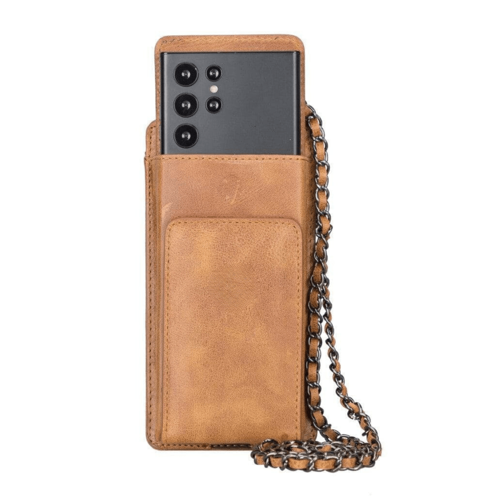 Avjin Genuine Leather Crossbody Bag Compatible with Phones up to 6.9"