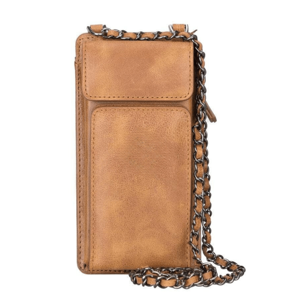 Avjin Genuine Leather Crossbody Bag Compatible with Phones up to 6.9"