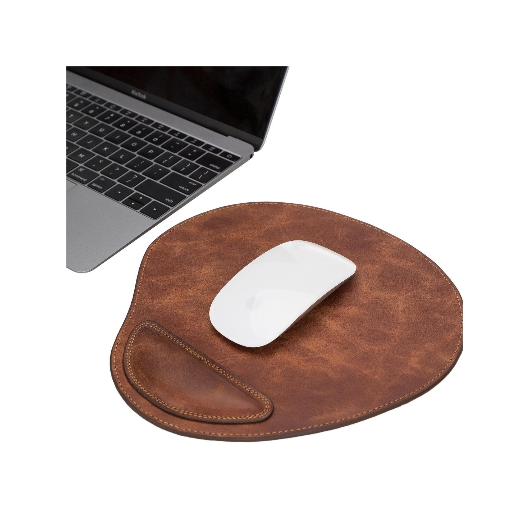 Cushioned Genuine Leather Mouse Pad