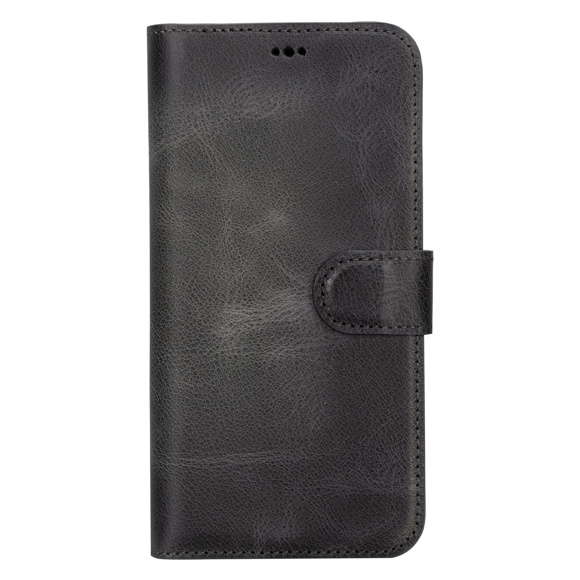 Magic iPhone 15 Pro Max Genuine Leather Detachable Wallet Case