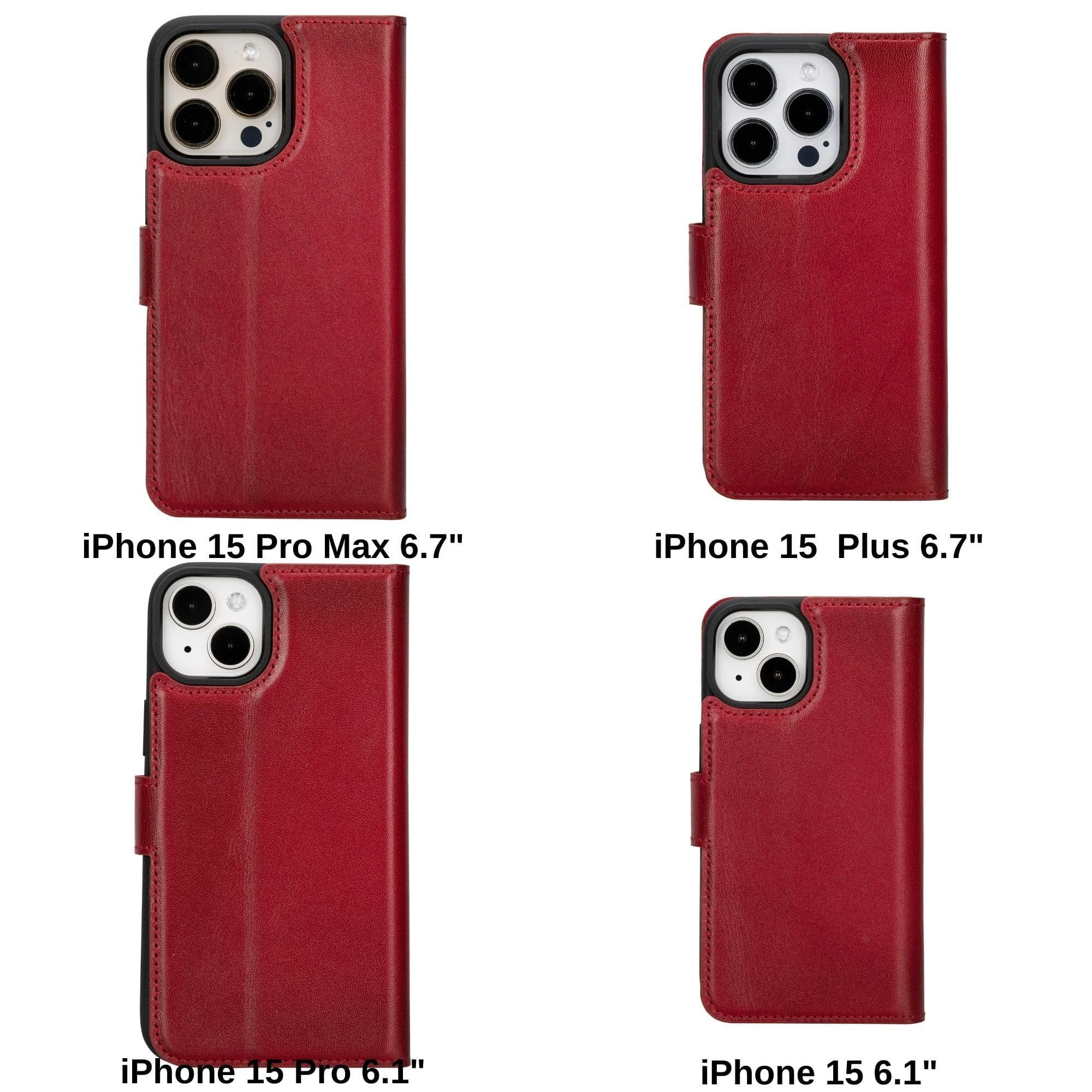 Magic iPhone 15 Series Detachable Genuine Leather Case