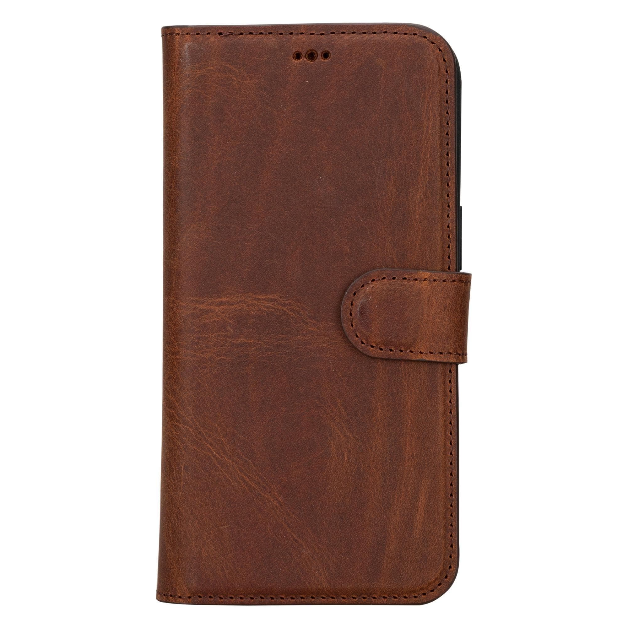 Magic iPhone 15 Pro Max Genuine Leather Detachable Wallet Case