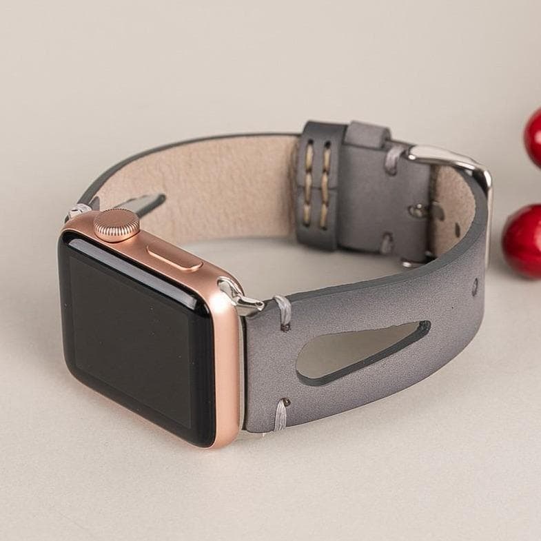 Leather Apple Watch Bands - BA2 Style Drop Cut 42mm