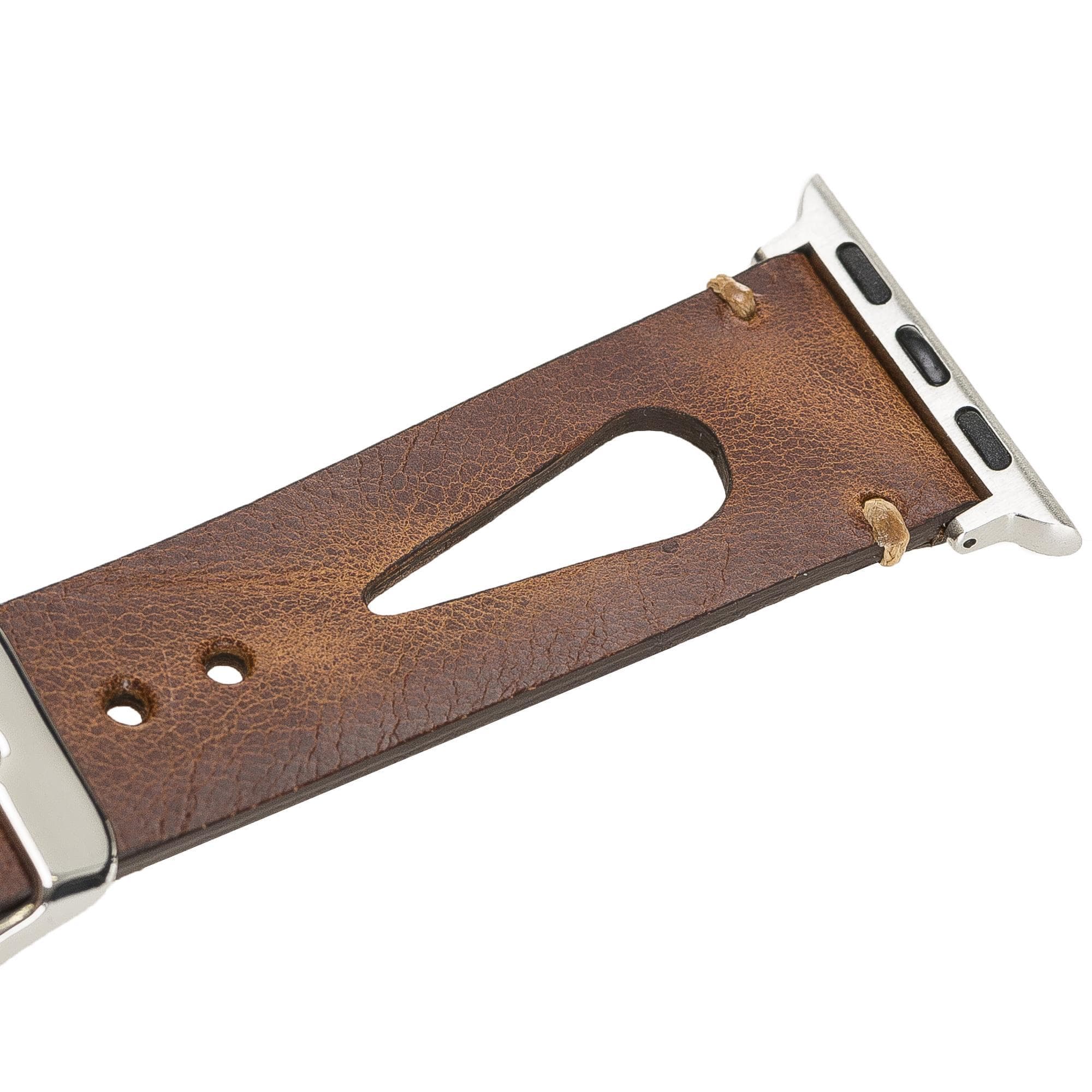 Leather Apple Watch Bands - BA2 Style Drop Cut 42mm