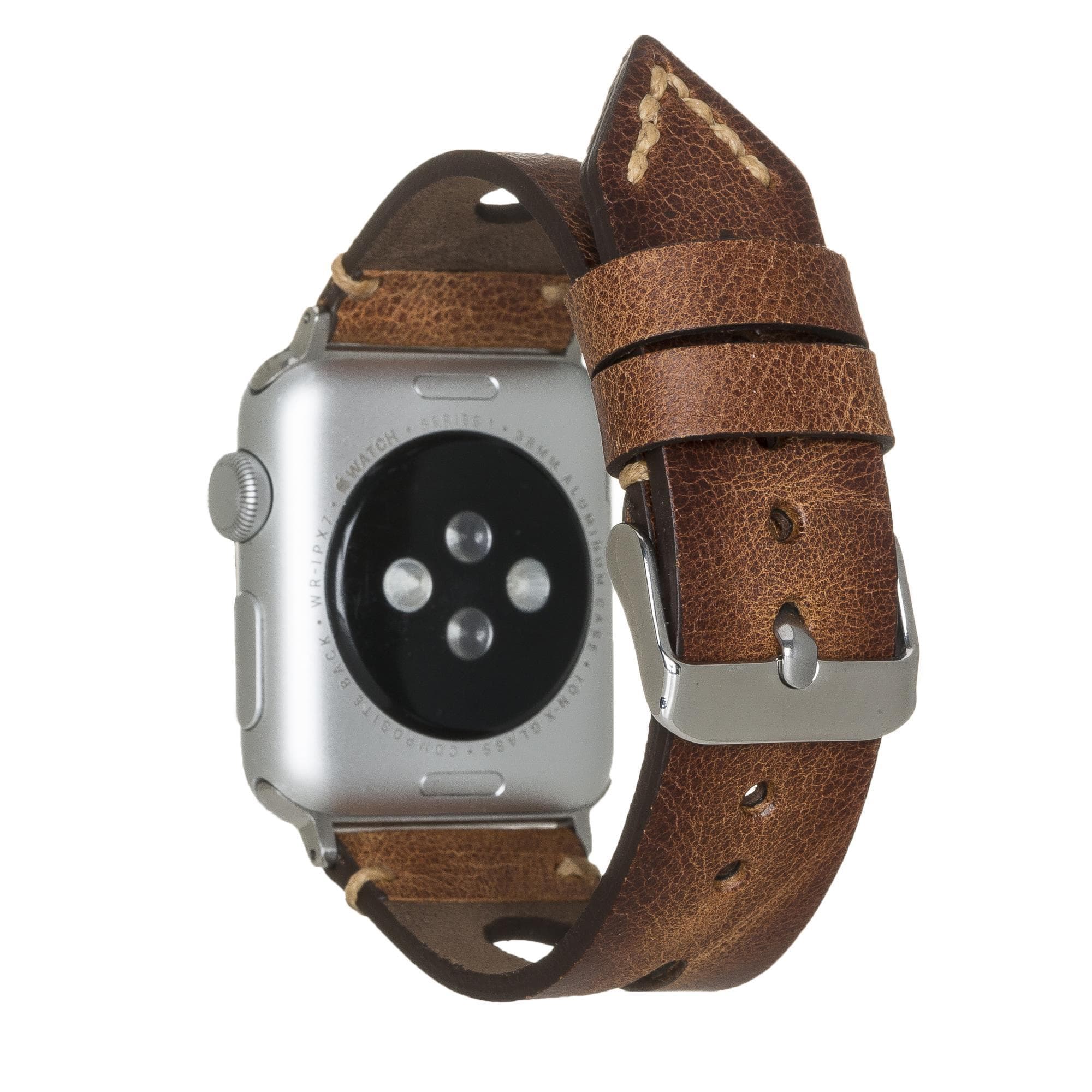 Leather Apple Watch Bands - BA2 Style Drop Cut 42mm