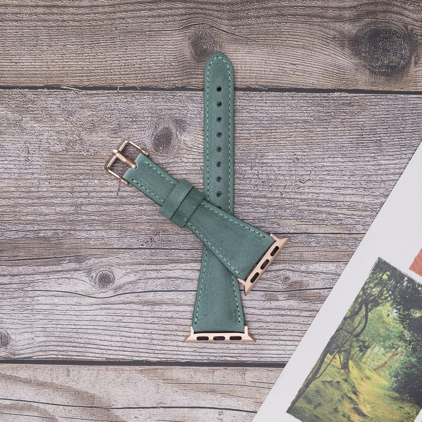 Leather Apple Watch Bands - Classic Slim Style