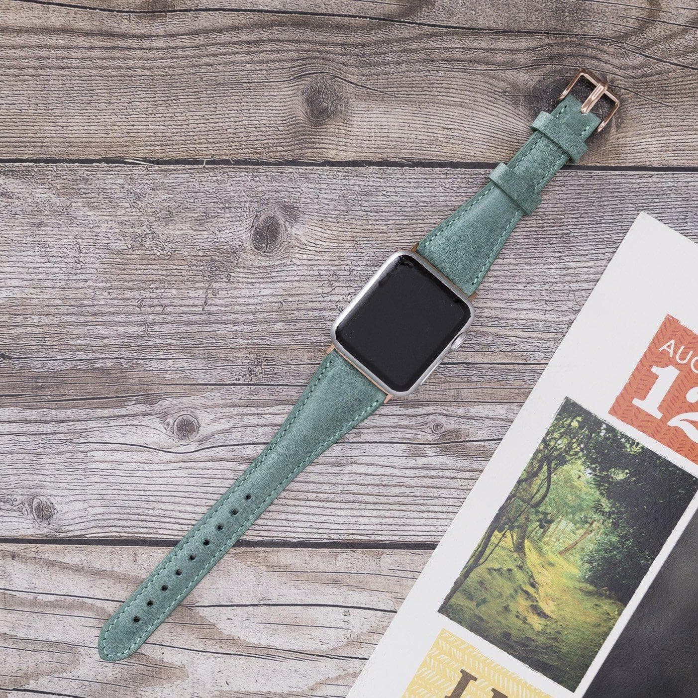 Leather Apple Watch Bands - Classic Slim Style